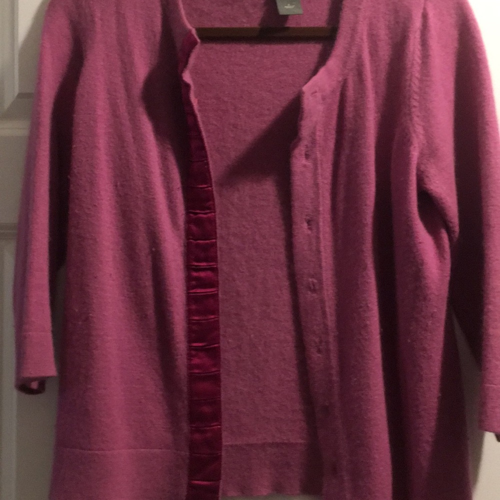 Ann Taylor fuchsia cardigan-well loved